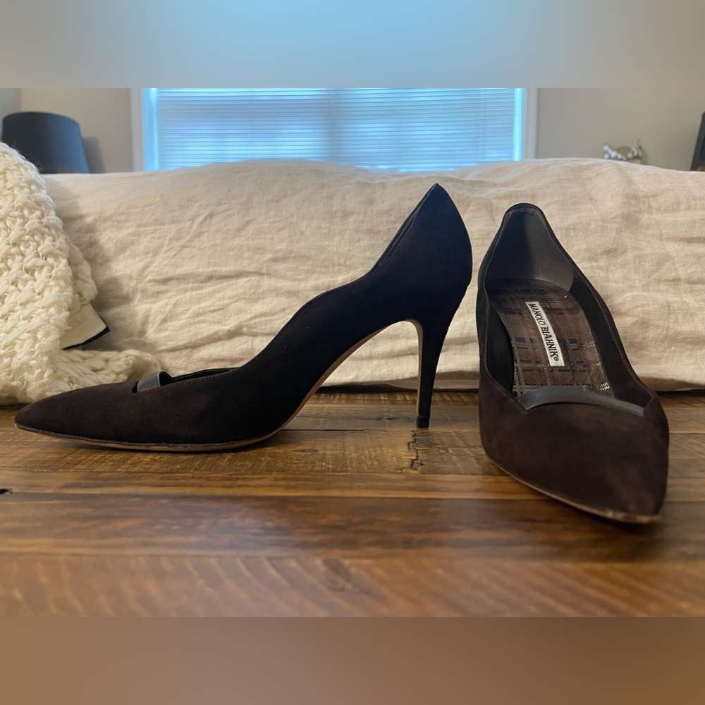 Manolo Blahnik Heels size 38 1/2, 3.5” heel